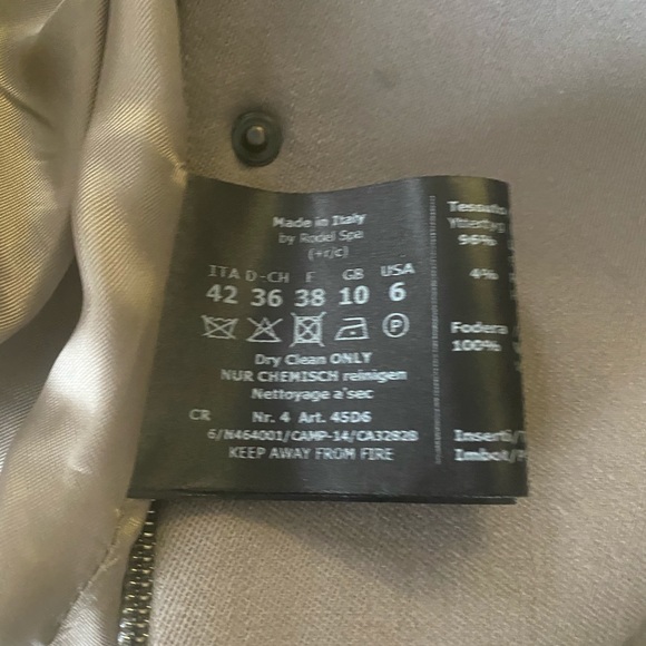 CINZIA ROCCA DUE BEIGE TAUPE WOOL HOODED COAT $985 - Picture 9 of 10